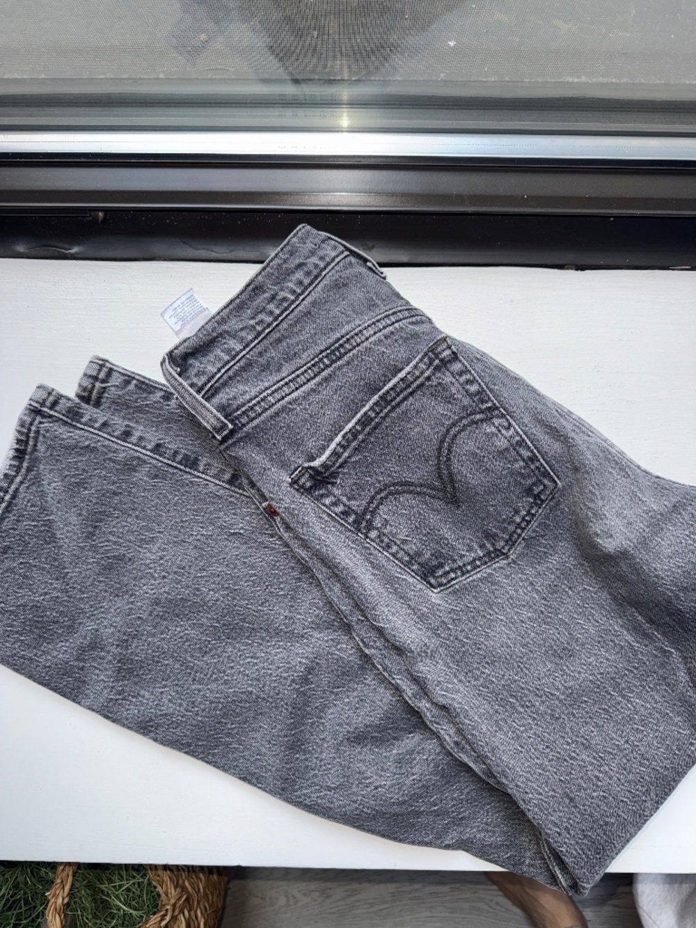 LEVI Ribcage Straight Ankle Grey - 24